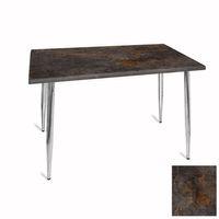 Dockers Manolya Mutfak Masası 80x120 Kromnikel (Werzalit, Wermodin ve Allzalit Tabla) - Metalic Oxid 3