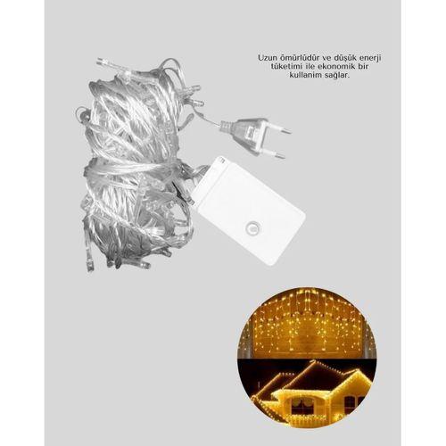 Saçaklı 4 Metre Perde Led