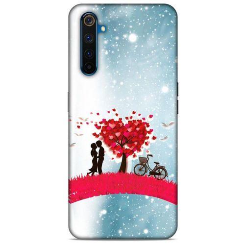 Lopard Oppo Realme 6 Pro Uyumlu Kılıf Bahar (20) Koruyucu Kılıf Kalpli Ağaç