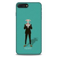 Apple Iphone 8 Plus Kılıf FunnyMaX (12) Koruyucu Silikon Turkuaz Köpek