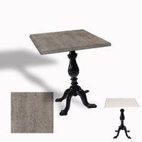 Dockers Çipa 1001 Döküm Ayak Kare Masa 80X80 cm - (Werzalit, Wermodin ve Allzalit Tabla) - Kahve Oxid