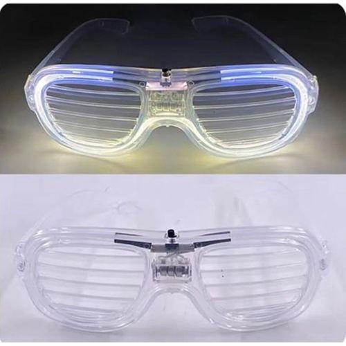 Beyaz Led Işıklı Parti Gözlüğü - Neon 3 Modlu