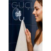 Şeffaf Askılı Vantuz Kanca | Banyo & Mutfak Duvar Askısı (4cm) - 1.36kg Taşıma