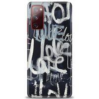 Samsung Galaxy S20 FE Kılıf HD Baskılı Kılıf - Gri Love + Tam Ekran Koruyucu