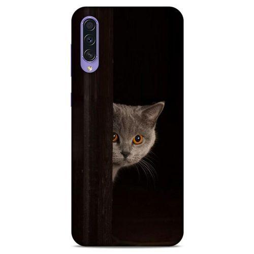 Lopard Samsung Galaxy A50s Uyumlu Kılıf Kediler (49) Ultra Silikon Kılıf Turuncu Gözler