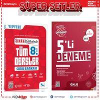 Sınav Yayınları 8. Sınıf LGS Tüm Dersler Soru Bankası ve Ünlü 5 li Deneme Seti 2 Kitap