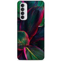 Lopard Oppo Reno 4 Pro Uyumlu Kılıf Bahar (25) Antişok Kapak Fuşya Yeşil