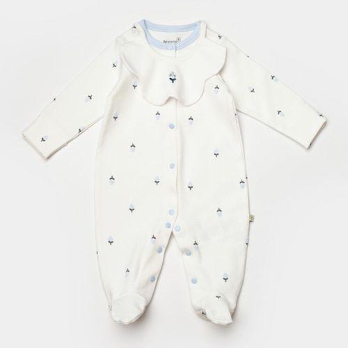 Bibaby Biorganic Love Floral Bebek Tulum 60791 Ekru Lila