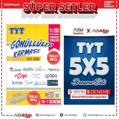 Gönüllüler Karması TYT Altın ve AKM Kitap Deneme Seti 2 Kitap