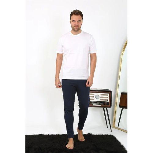 Erkek Pamuk Tek Alt Pijama Lacivert