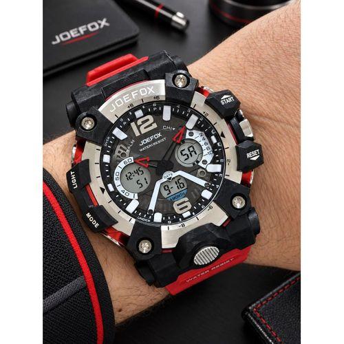 Joefox Digital Ve Analog 2 Yıl Garantili Kronmetre+Takvim+Alarm+Aydınlatma Erkek Kol Saati JOE.Y1