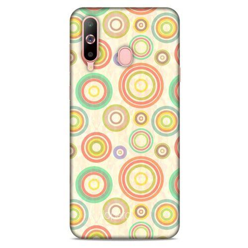 Samsung Galaxy A60 Kılıf Pastel Renkler (29) Arka Koruma Kılıfı Kırmızı Yeşil