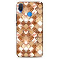 Mermer Desenli (24) Tema Darbe Emici Kılıf Kestane Huawei Psmart 2019 Kılıf