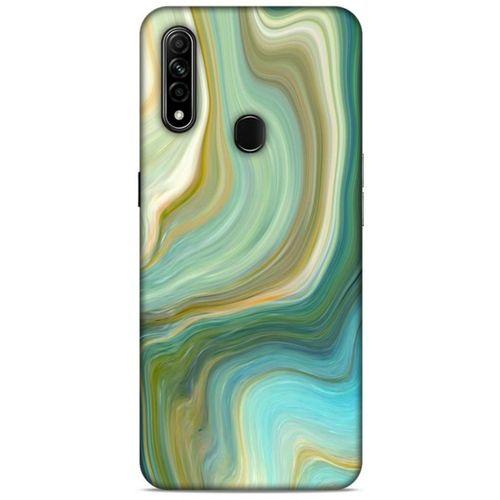 Mermer Desenli (23) Tema Ultra Koruma Kılıfı Su Yeşili Oppo A31 Kılıf