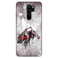 Lopard Xiaomi Redmi Note 8 Pro Uyumlu Kılıf Tattoo's (43) Thin Fit Kılıf Pipolu Kızılderili