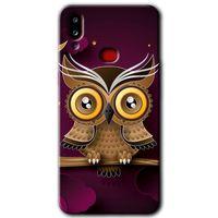 Galaxy A10s Kılıf HD Desen Baskılı Arka Kapak - Owl Bird Branch