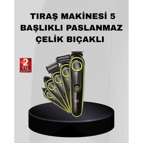 5’i 1 Arada Şarjlı Erkek Bakım Seti Led Göstergeli Ve Suya Dayanıklı