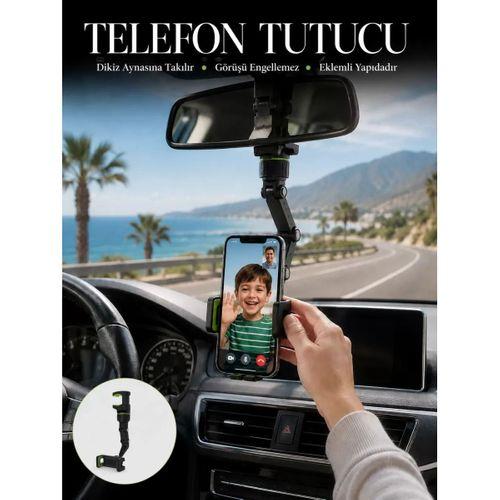 Araç İçi Telefon Tutucu Dikiz Aynasına Takılan Sabit Ve Ayarlanabilir