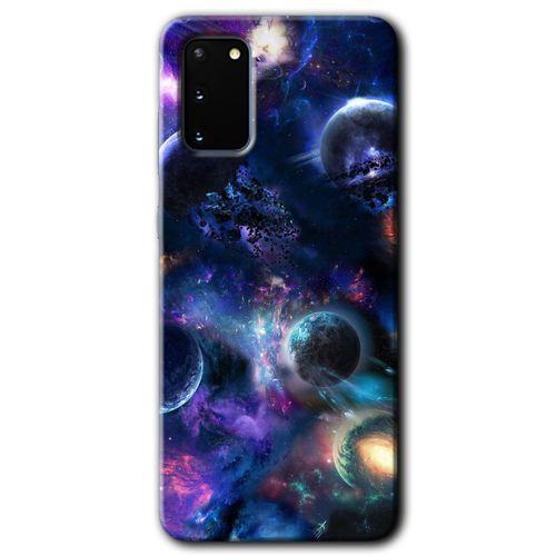 Samsung Galaxy S20 HD Baskılı Kılıf + 9D Tam Ekran Koruyucu - Gezegen Karışımı