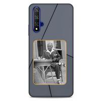 Huawei P Smart S Y8P Kılıf Atatürk (31) TPU Kılıf Koyu Gri