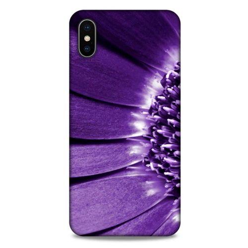Apple iPhone XS Max Uyumlu Kılıf Mor Delisi (36) Glitter Kılıf Çiçek