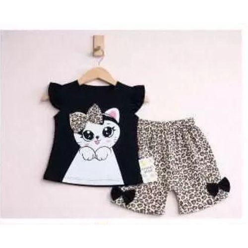 9/24 Ay Leopar Kedi Baskılı Bebek Takımı