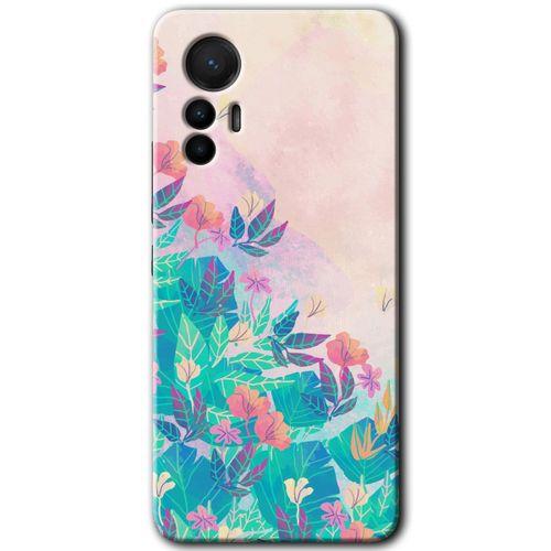 Xiaomi Mi 12 Lite HD Baskılı Kılıf + 9D Tam Ekran Koruyucu - Çizim Yapraklar