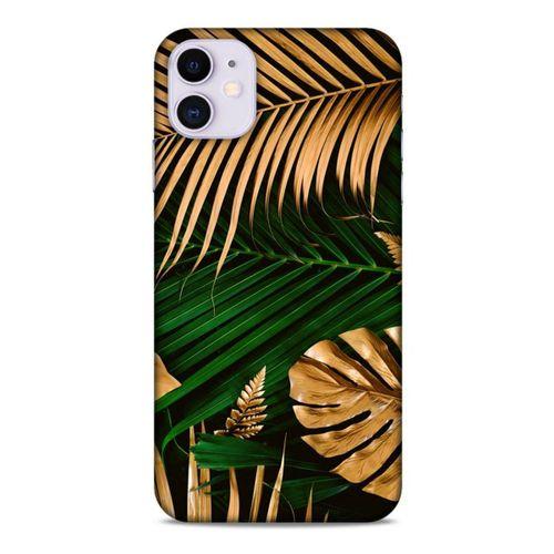 Lopard Apple Iphone 11 Uyumlu Kılıf Bahar (6) Silikon Kılıf Altın Yapraklar