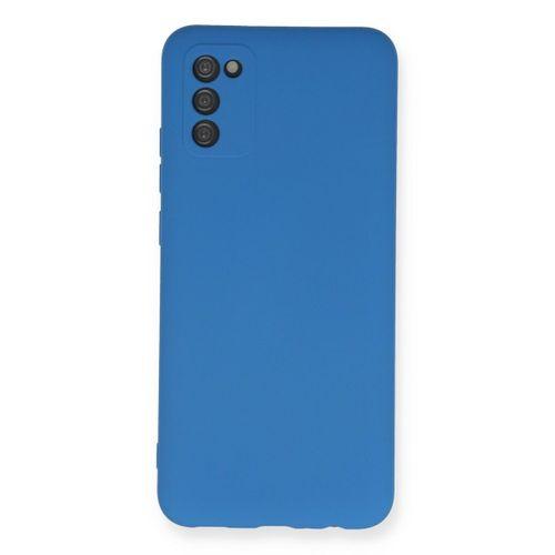 Newface Samsung Galaxy A02S Kılıf Nano içi Kadife  Silikon - Mavi