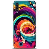 Samsung Galaxy A70 Kılıf HD Baskılı Kılıf - Renk Hortumu + Tam Ekran Koruyucu
