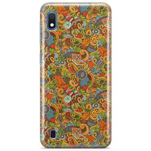 Samsung Galaxy A10 Kılıf Doodle Piknik Seti Arka Kapak Koruma Desenli Full Koruyucu