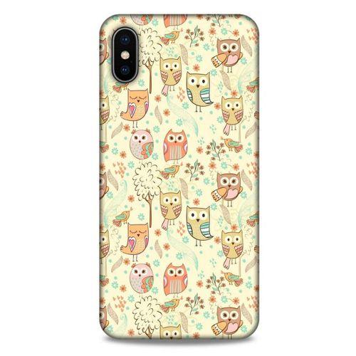 Baykuşlar (34) Desenli Silikon Kapak Telefon Kabı Apple iPhone XS Max Kılıf