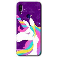 Xiaomi Redmi Note 7 Kılıf HD Desen Baskılı Arka Kapak - Unicorn Sleep