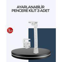 Çocuk Güvenliği İçin Cam Pencere Kilidi 3 Adet
