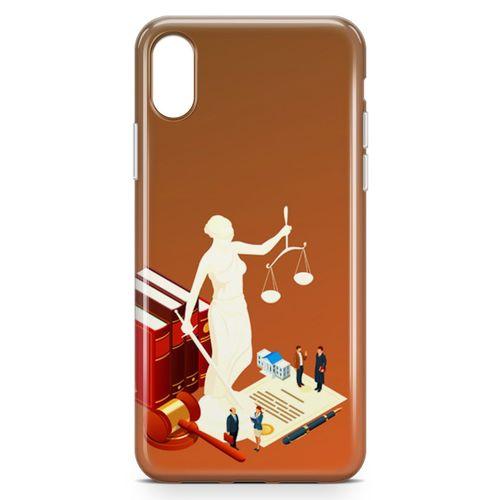 Apple iPhone X Kılıf Hakim Savcı Avukat Arka Kapak Koruma Desenli Full Koruyucu