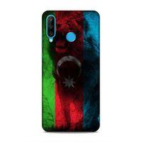 Huawei P30 Lite Uyumlu Kılıf Azarbaijan (35) Fit Design Kılıf Bayrak Aslanlı