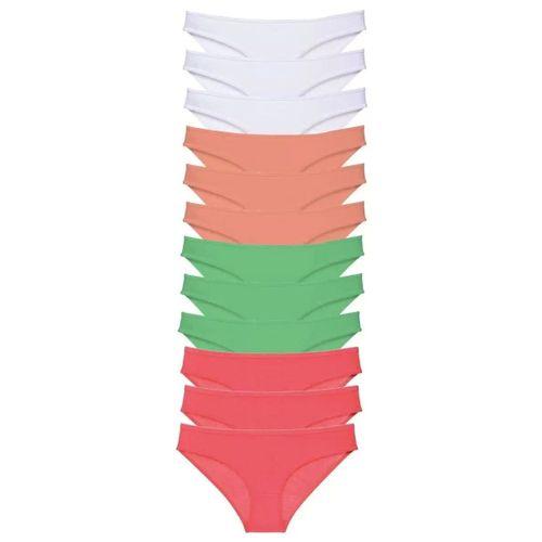 12 Adet Süper Eko Set Likralı Kadın Slip Külot 511