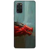 Samsung Galaxy S20 Plus Kılıf Dragons (17) Tasarım Kılıf Siyah Boynuzlu Ejderha