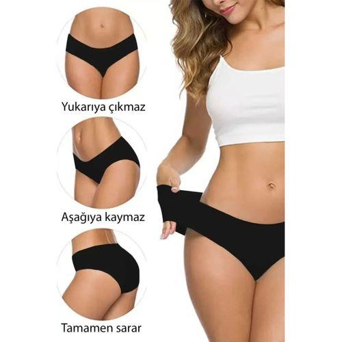 2 Adet Kadın Dikişsiz Lazer Kesim Esnek İz Yapmayan Külot S4