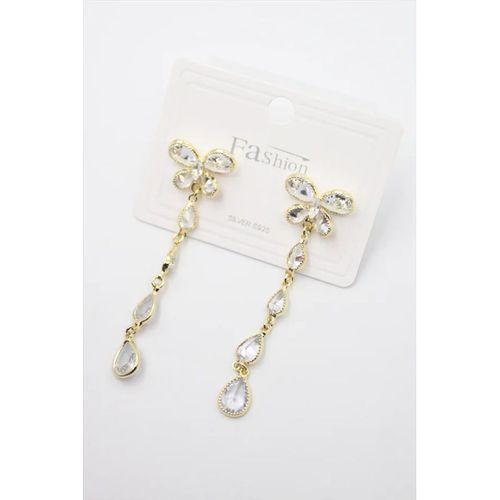 Zirkon Taşlı Küpe - Altın