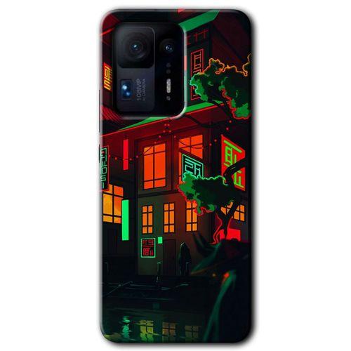 Mi Mix 4 Kılıf HD Desen Baskılı Arka Kapak - China Street + Kırılmaz Cam