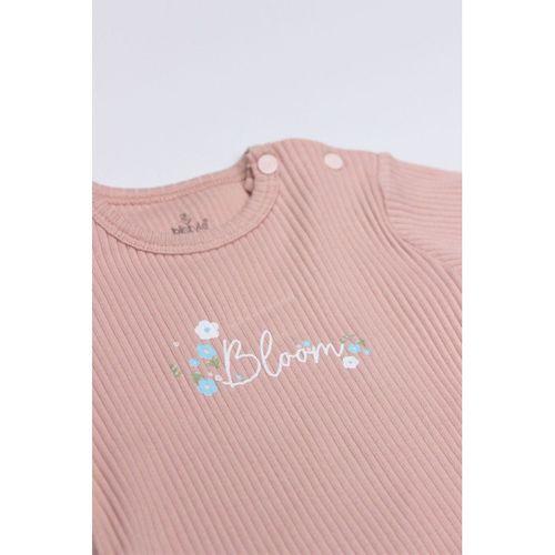 Bistyle Flying Bloom White Yarım Kol 2'Li Body 17118 Ekru Gül Kurusu