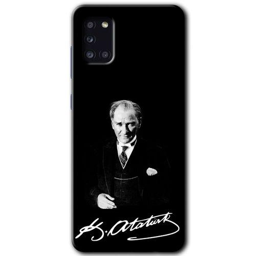 Samsung Galaxy A31 HD Baskılı Kılıf + 9D Tam Ekran Koruyucu - Atatürk İmza