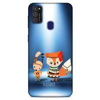 Samsung Galaxy M21 Kılıf FunnyMaX (1) Kılıfı Mavi Beyaz