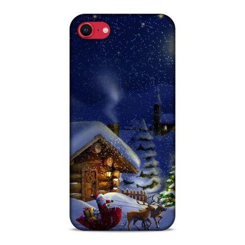 Lopard Apple iPhone SE 2020 Uyumlu Kılıf Gece'S (24) Darbe Emici Kılıf Kar Manzara