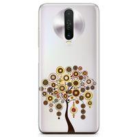 Xiaomi Redmi Poco X2 Kılıf Kahverengi Motifler Arka Kapak Koruma Desenli Full Koruyucu