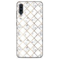 Mermer Desenli (1) Tema Kılıfı Beyaz Samsung Galaxy A70s Kılıf