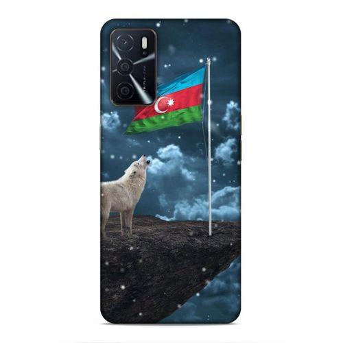 Oppo A16 Uyumlu Kılıf Azarbaijan (25) Antişok Kapak Kurt Bayrak