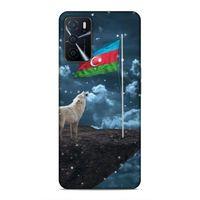 Oppo A16 Uyumlu Kılıf Azarbaijan (25) Antişok Kapak Kurt Bayrak