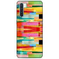 Oppo A91 Kılıf Pastel Renkler (21) Koruyucu Kapak Yeşil Kırmızı